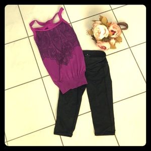 Athleta tank and Capri workout bundle